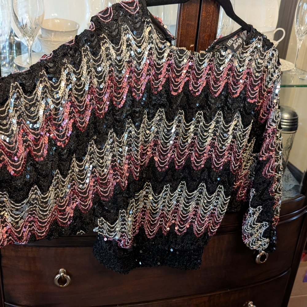 Sequin Zigzag Pattern Top - image 2